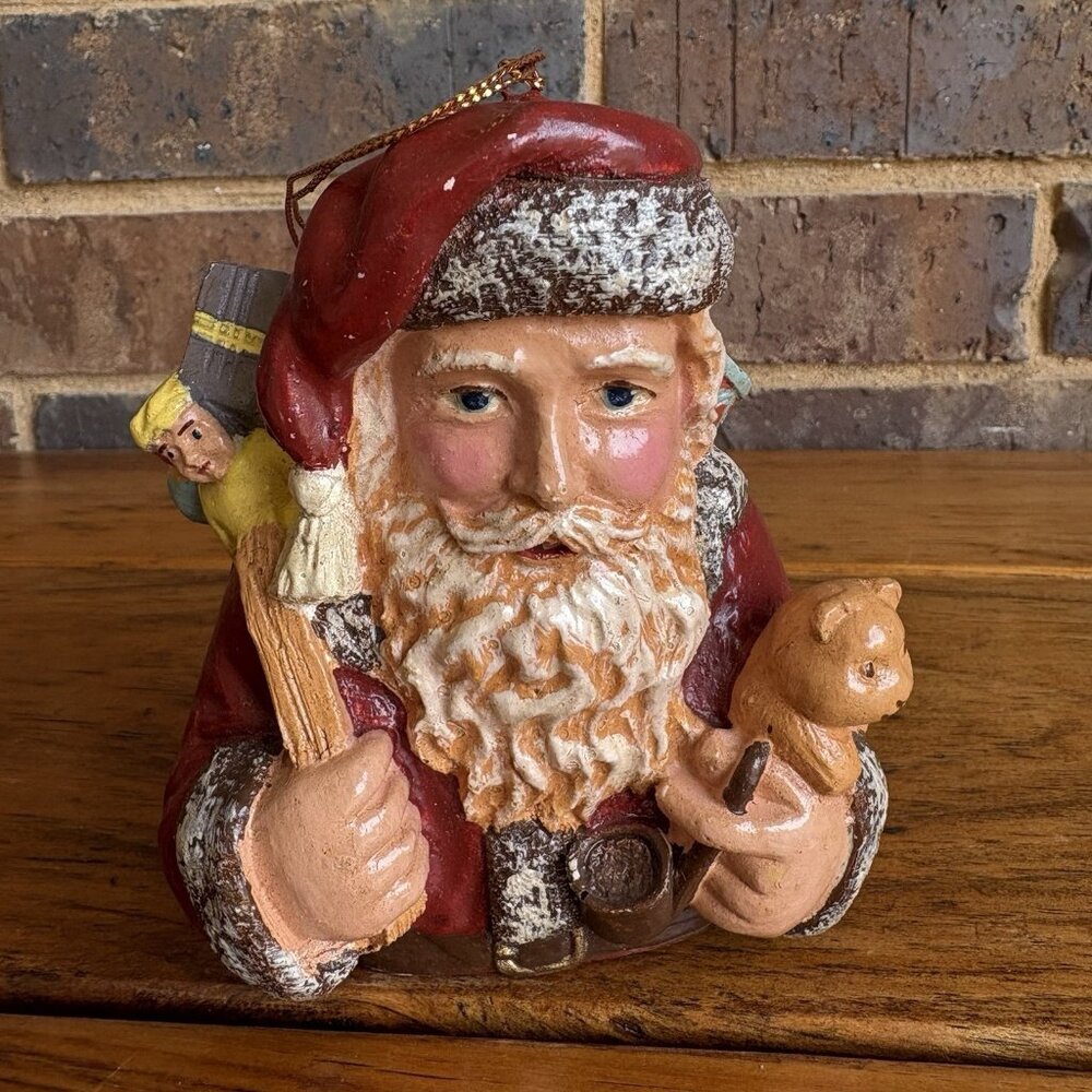 Vintage Silvestri Old World Santa Toys Christmas Tree Ornament 5” Tall